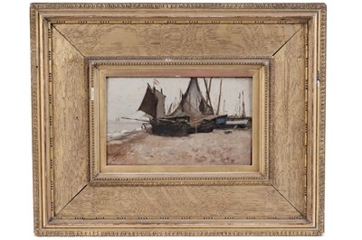 Lot 109 - William Henry Watson - Sailboats on Sand | oil