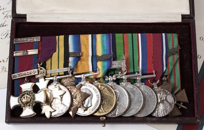 Lot 1042 - A Royal Army Medical Corps gallantry group of medals; and other related items