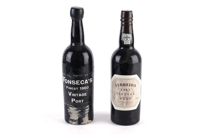 Lot 114 - A bottle of Fonseca’s Finest Vintage Port; and another