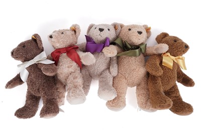 Lot 601 - Five Steiff teddy bears