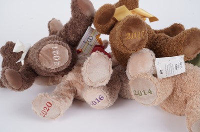Lot 601 - Five Steiff teddy bears