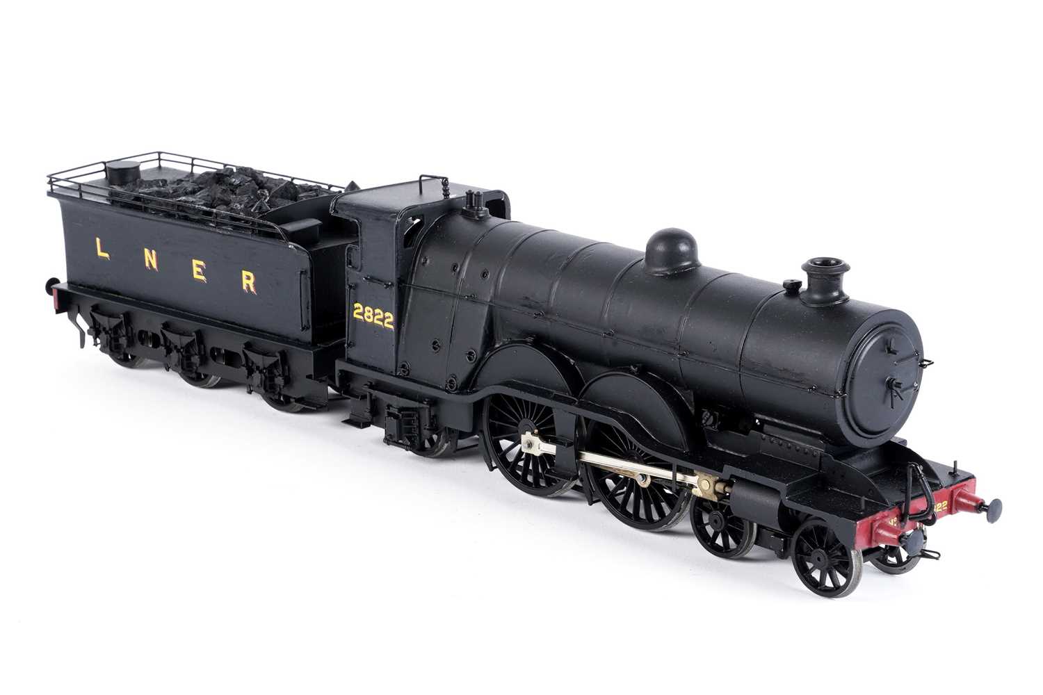 Lot 55 - A metal kit-built 0-gauge 4-4-2 locomotive and six-wheel tender