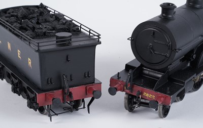 Lot 55 - A metal kit-built 0-gauge 4-4-2 locomotive and six-wheel tender