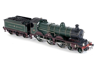 Lot 105 - A metal kit-built 0-gauge 4-6-0 locomotive and six-wheel tender