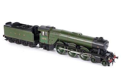 Lot 108 - A metal kit-built 0-gauge 4-6-2 locomotive and eight-wheel tender