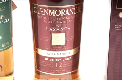 Lot 212 - Three various bottles of Glenmorangie Scotch Whisky