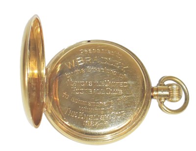 Lot 858 - The FA Cup 1924 winner's medal awarded to William Bradley; a pocket watch; a chain; and other items