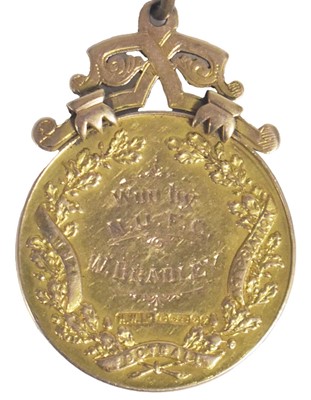 Lot 858 - The FA Cup 1924 winner's medal awarded to William Bradley; a pocket watch; a chain; and other items