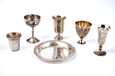 Lot 1410 - A selection of silver items from around the world