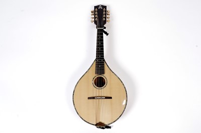 Lot 240 - An Ashbury Deluxe stye S Celtic electro-acoustic mandolin