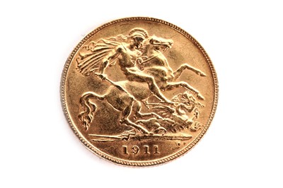 Lot 582 - A George V gold half sovereign 1911