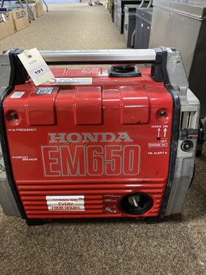 Lot 191 - A Honda EM650 portable generator
