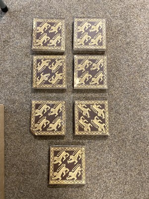 Lot 236 - A collection of Craven and Dunhill encaustic floor tiles