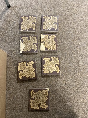 Lot 236 - A collection of Craven and Dunhill encaustic floor tiles