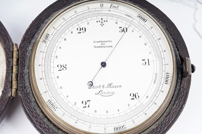 Lot 1177 - A pocket aneroid barometer by Short & Mason