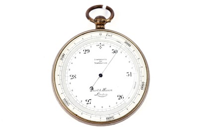 Lot 1177 - A pocket aneroid barometer by Short & Mason