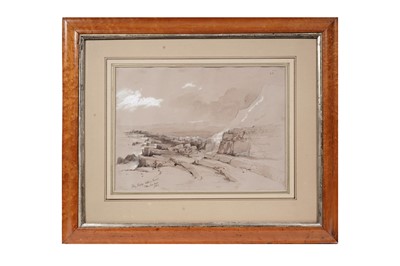 Lot 47 - John Wilson Carmichael - Filey Bridge Looking Towards Flambro Head | pencil and wash