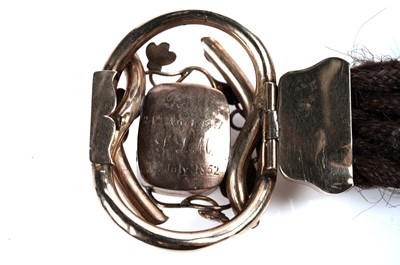 Lot 1142 - A Victorian hairwork cuff bracelet