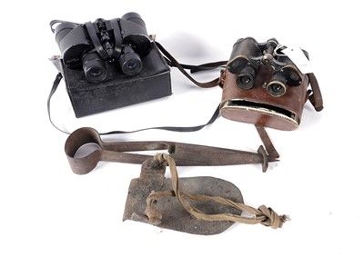 Lot 450 - Two pairs of binoculars, and other items