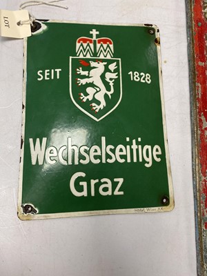 Lot 244 - A collection of enamel signs