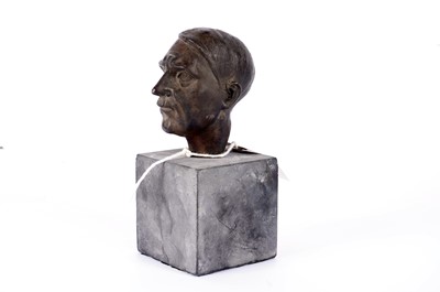 Lot 448 - A 20th Century bronze bust of Adolf Hitler