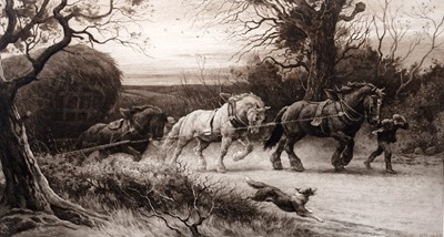Lot 7 - Herbert Thomas Dicksee RE - The Last Load | etching