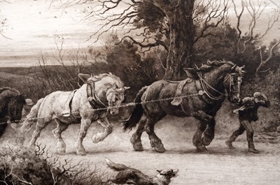Lot 7 - Herbert Thomas Dicksee RE - The Last Load | etching