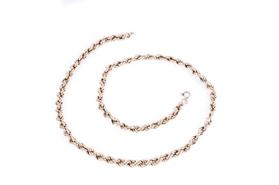 Lot 606 - A rope-twist neck chain