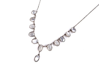 Lot 10 - A moonstone drop necklace