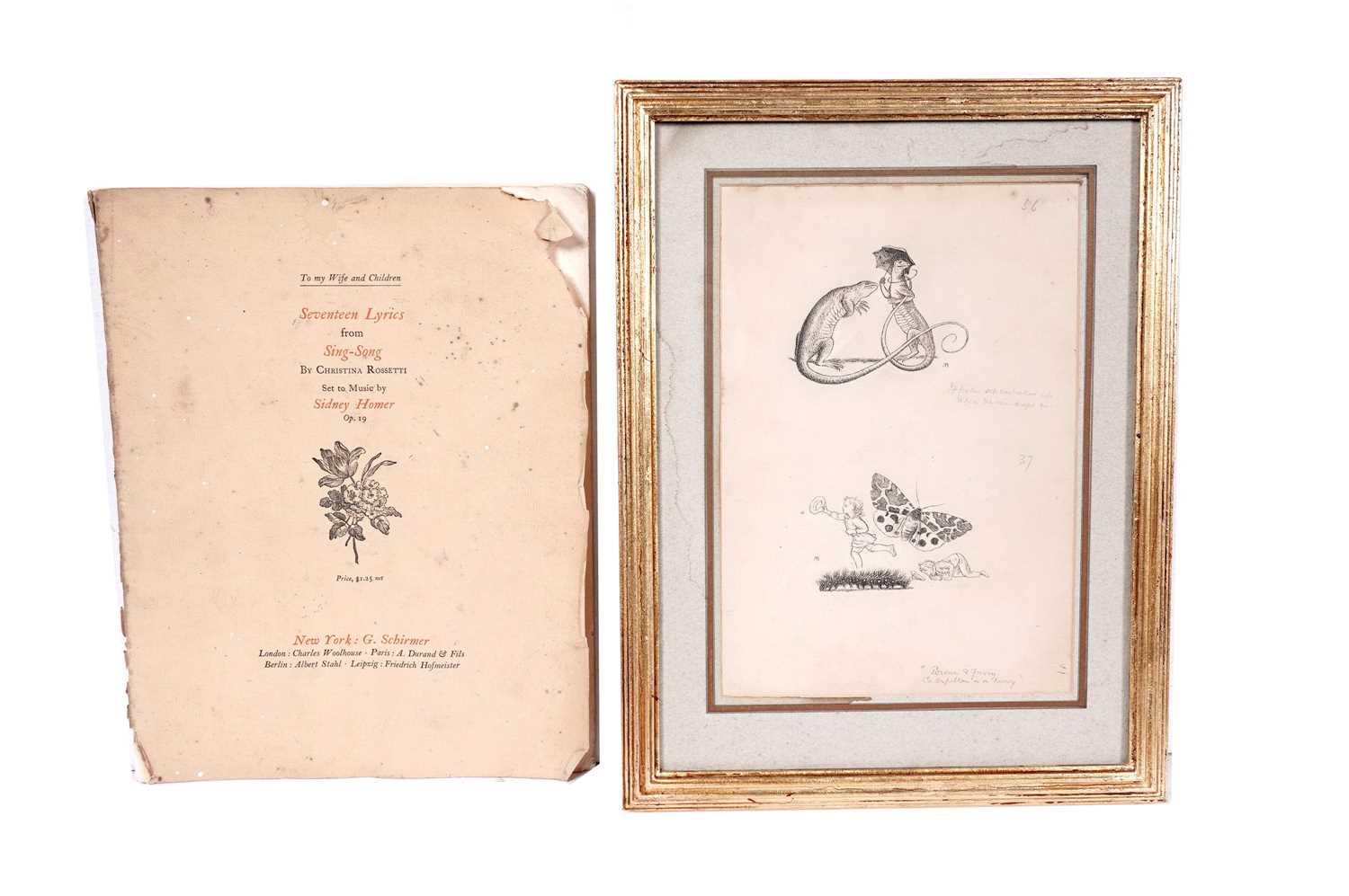 Lot 30 - Arthur Hughes - Original illustrations for Christina Rossetti's "Sing-Song" | pen and ink