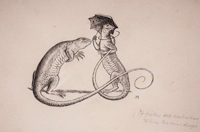 Lot 30 - Arthur Hughes - Original illustrations for Christina Rossetti's "Sing-Song" | pen and ink
