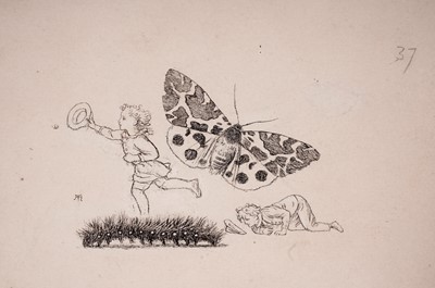 Lot 30 - Arthur Hughes - Original illustrations for Christina Rossetti's "Sing-Song" | pen and ink