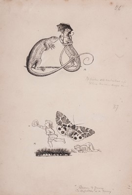 Lot 30 - Arthur Hughes - Original illustrations for Christina Rossetti's "Sing-Song" | pen and ink