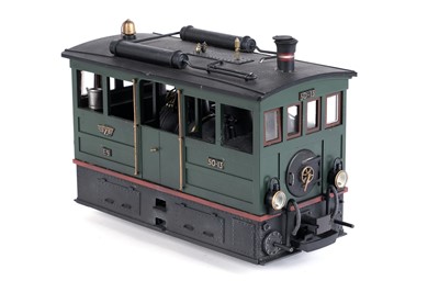 Lot 184 - A plastic kit-built G-gauge 0-4-0 Continental Steam Railcar