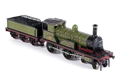 Lot 193 - A metal kit-built 0-gauge 4-4-0 locomotive and six-wheel tender