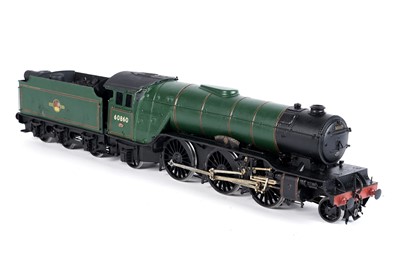 Lot 225 - A metal kit-built 0-gauge 2-6-2 locomotive and six-wheel tender