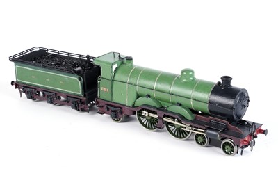 Lot 244 - A metal kit-built 0-gauge 4-4-2 locomotive and six-wheel tender