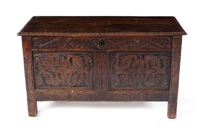 Lot 752 - An 18th Century oak blanket box