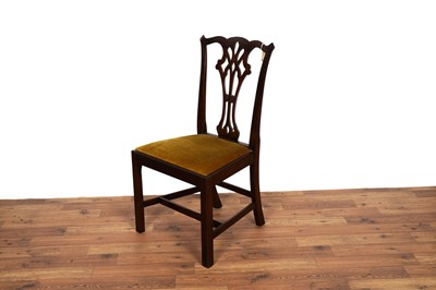 Lot 8 - N.H Chapman & Co: a set of six mahogany Chippendale style chairs