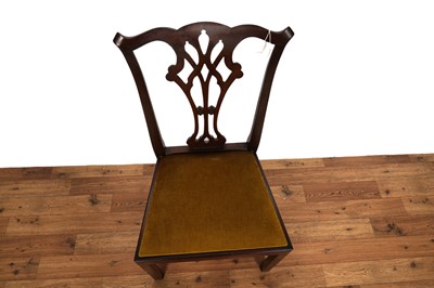 Lot 8 - N.H Chapman & Co: a set of six mahogany Chippendale style chairs