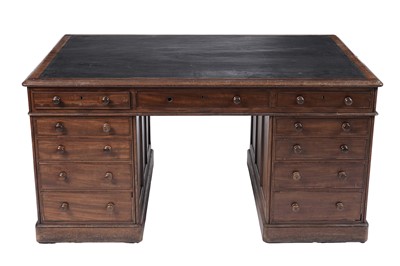 Lot 738 - A late 19th Century mahogany partners desk