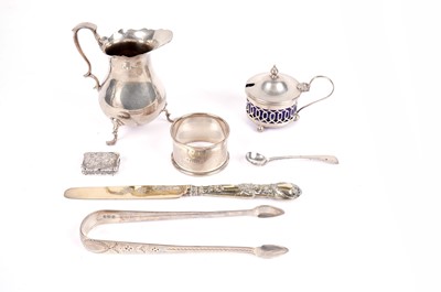 Lot 778 - A selection of silver condiments and other items