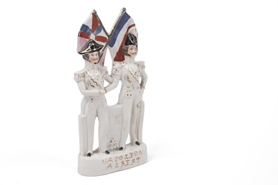 Lot 479 - A Staffordshire group Napoleon and Prince Albert