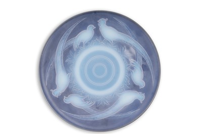 Lot 161 - An opalescent pressed glass charger