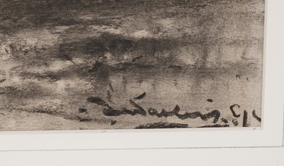 Lot 1640 - Frank Wasley - A pair of marine views | charcoal on paper