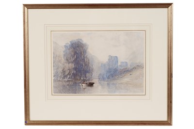 Lot 61 - James Baker Pyne RBA - River Landscape with Abbey Ruins | watercolour