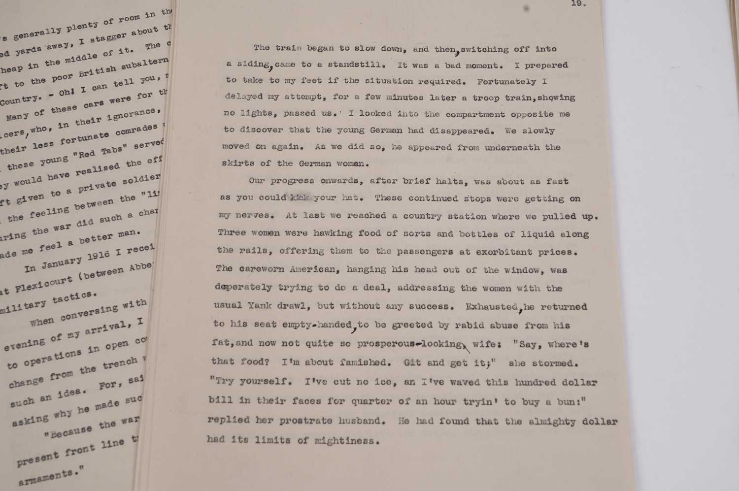 Lot 264 - The War Diary of Brig. Gen. Edward Riddell D.