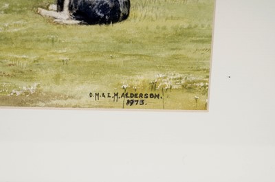 Lot 56 - Dorothy Margaret and Elizabeth Mary Alderson - Sockburn Farm with Cows | watercolour