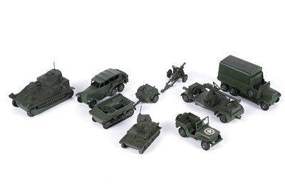 Lot 304 - A collection of Dinky Toys diecast military vehicles