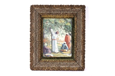 Lot 1607 - Gaston Jules Louis Durel - The Orange Grove | gouache